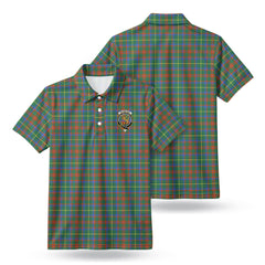 MacIntosh Hunting Ancient Tartan Crest Birdseye Mesh Polo Shirt