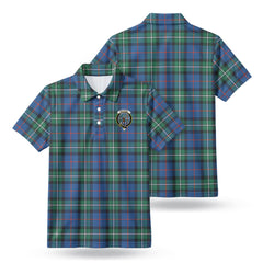 MacPhail Hunting Ancient Tartan Crest Birdseye Mesh Polo Shirt