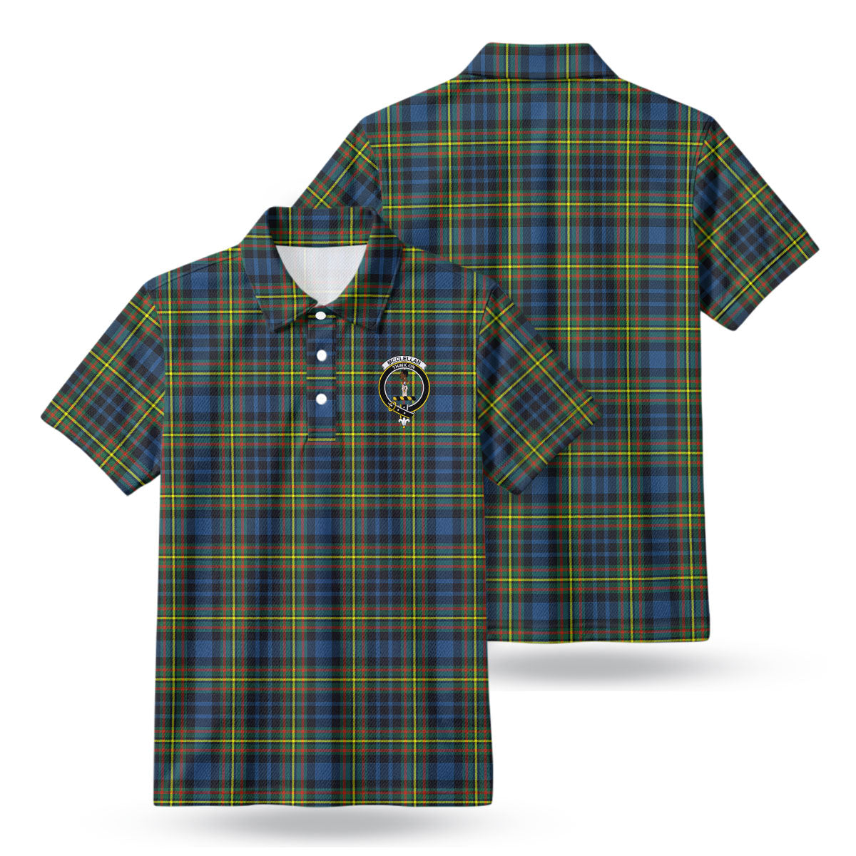 McClellan Ancient Tartan Crest Birdseye Mesh Polo Shirt