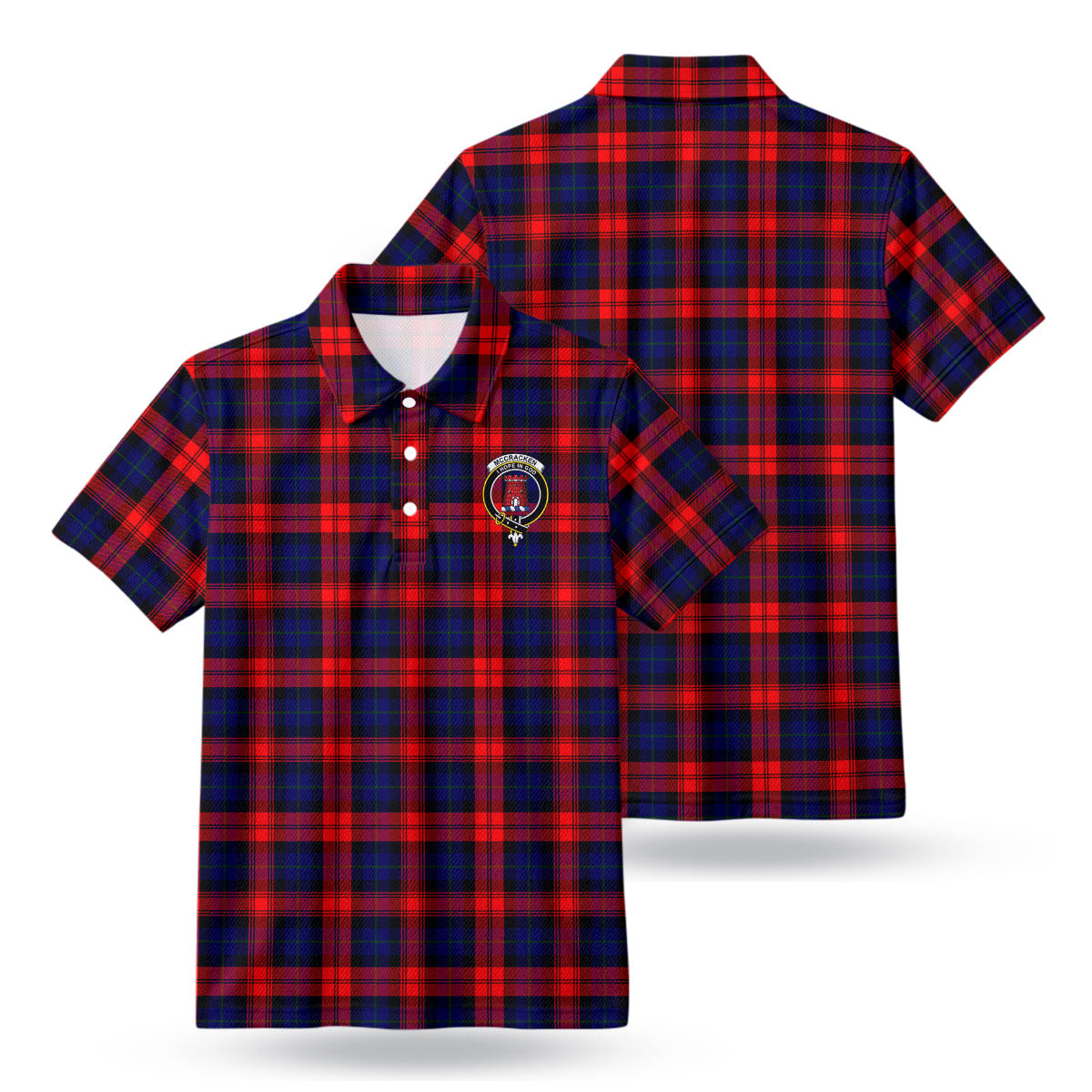 McCracken Tartan Crest Birdseye Mesh Polo Shirt