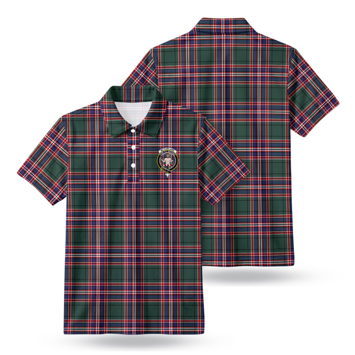 McFarlane Hunting Modern Tartan Crest Birdseye Mesh Polo Shirt