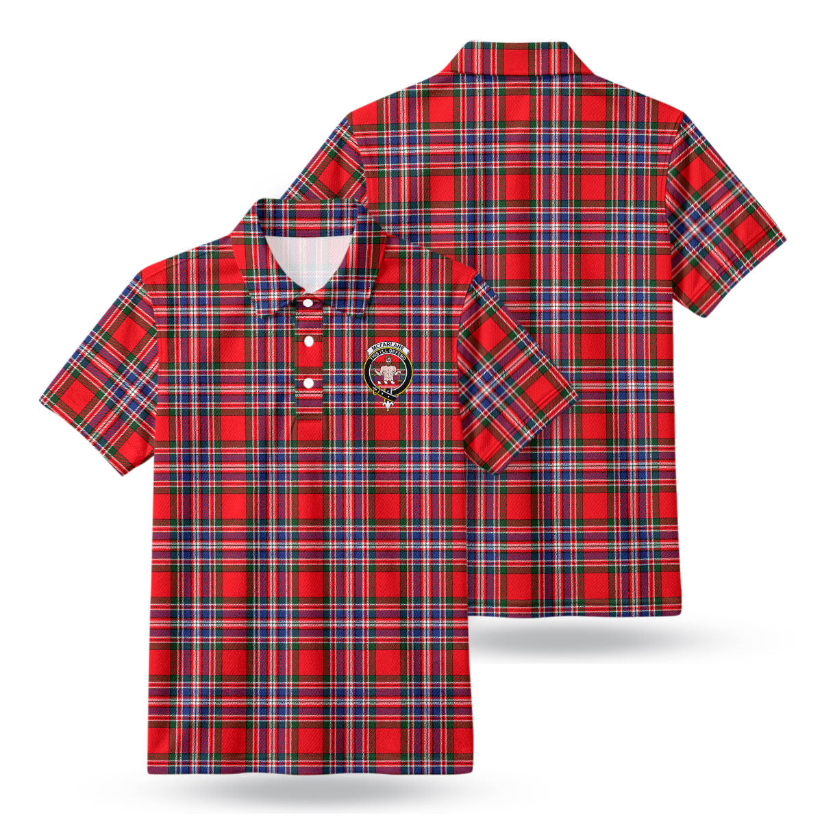 McFarlane Modern Tartan Crest Birdseye Mesh Polo Shirt