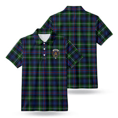 McKenzie Modern Tartan Crest Birdseye Mesh Polo Shirt
