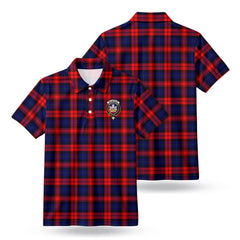McLachlan Modern Tartan Crest Birdseye Mesh Polo Shirt