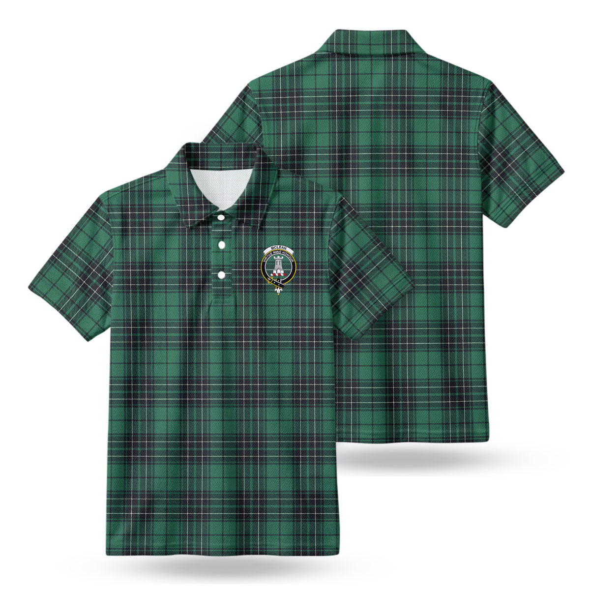 McLean Hunting Ancient Tartan Crest Birdseye Mesh Polo Shirt