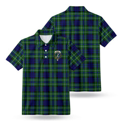 McNeil of Colonsay Modern Tartan Crest Birdseye Mesh Polo Shirt