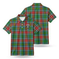 Muirhead Tartan Crest Birdseye Mesh Polo Shirt