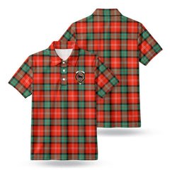 Nesbitt Ancient Tartan Crest Birdseye Mesh Polo Shirt