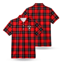 Ramsay Modern Tartan Crest Birdseye Mesh Polo Shirt