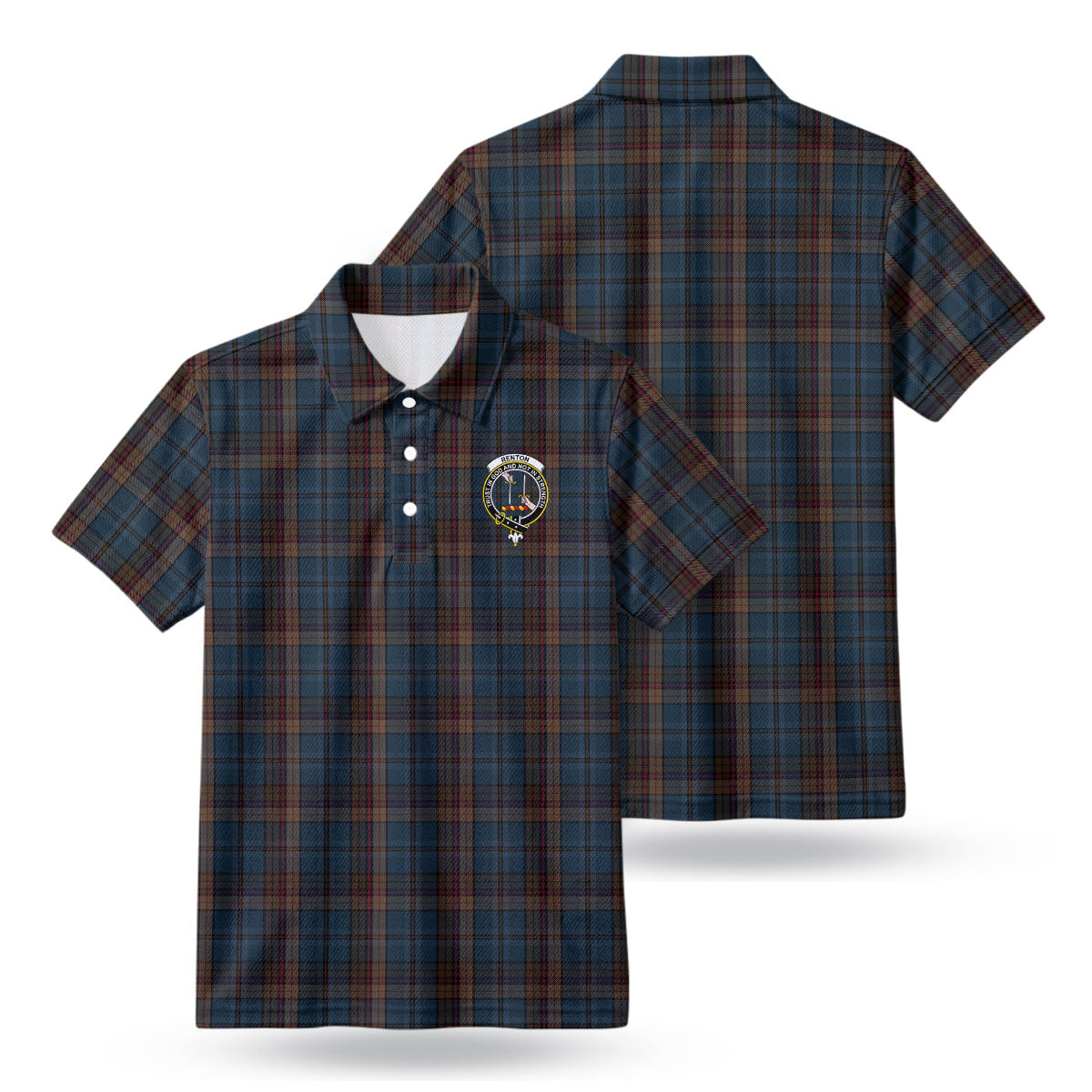 Renton Tartan Crest Birdseye Mesh Polo Shirt