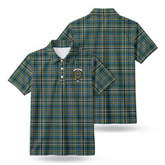 Scott Green Ancient Tartan Crest Birdseye Mesh Polo Shirt