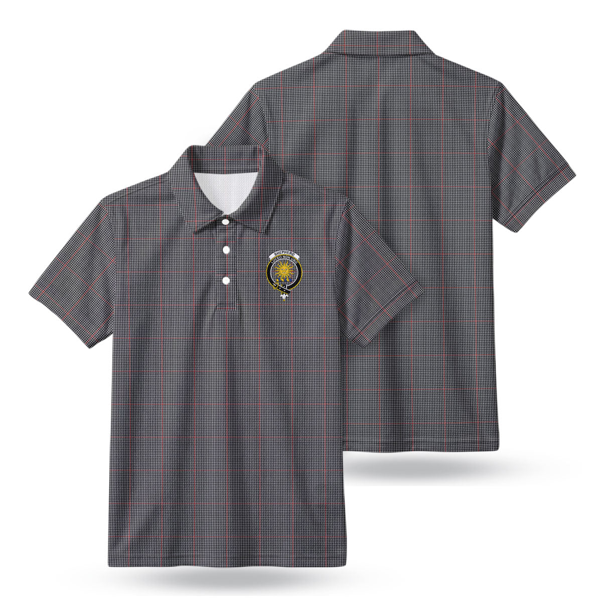 Shepherd Tartan Crest Birdseye Mesh Polo Shirt