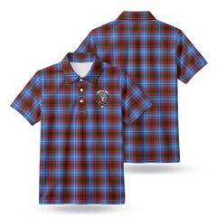 Skirving Tartan Crest Birdseye Mesh Polo Shirt
