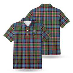 Stirling (of Cadder-Present Chief) Tartan Crest Birdseye Mesh Polo Shirt