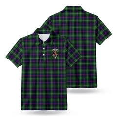 Sutherland Modern Tartan Crest Birdseye Mesh Polo Shirt