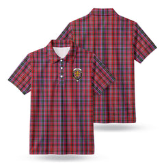 Udny Tartan Crest Birdseye Mesh Polo Shirt