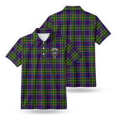 Whitelaw Tartan Crest Birdseye Mesh Polo Shirt