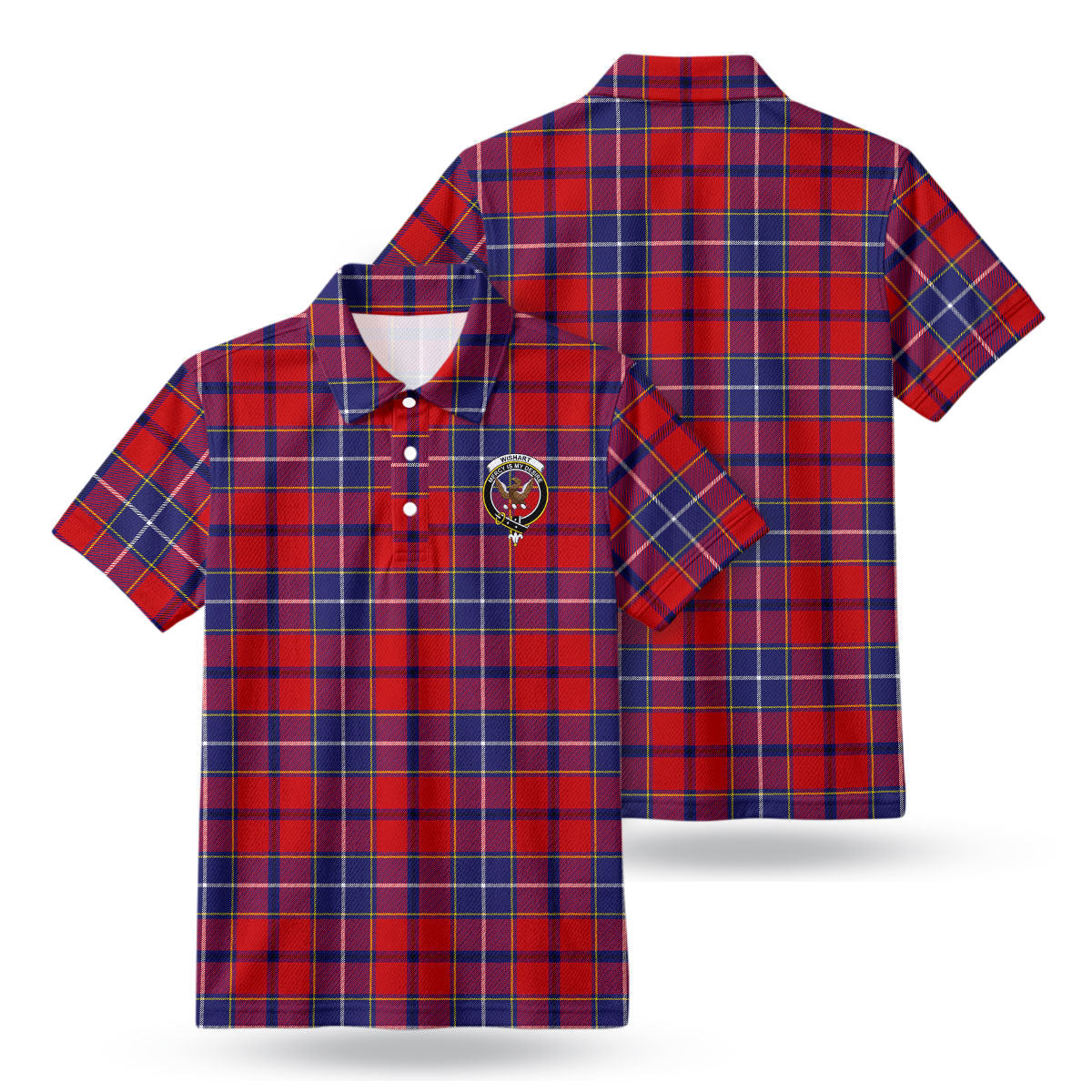 Wishart Dress Tartan Crest Birdseye Mesh Polo Shirt