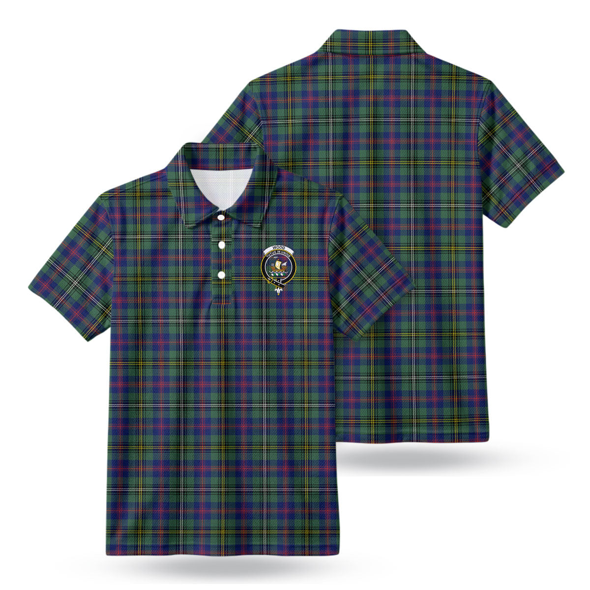Wood Tartan Crest Birdseye Mesh Polo Shirt
