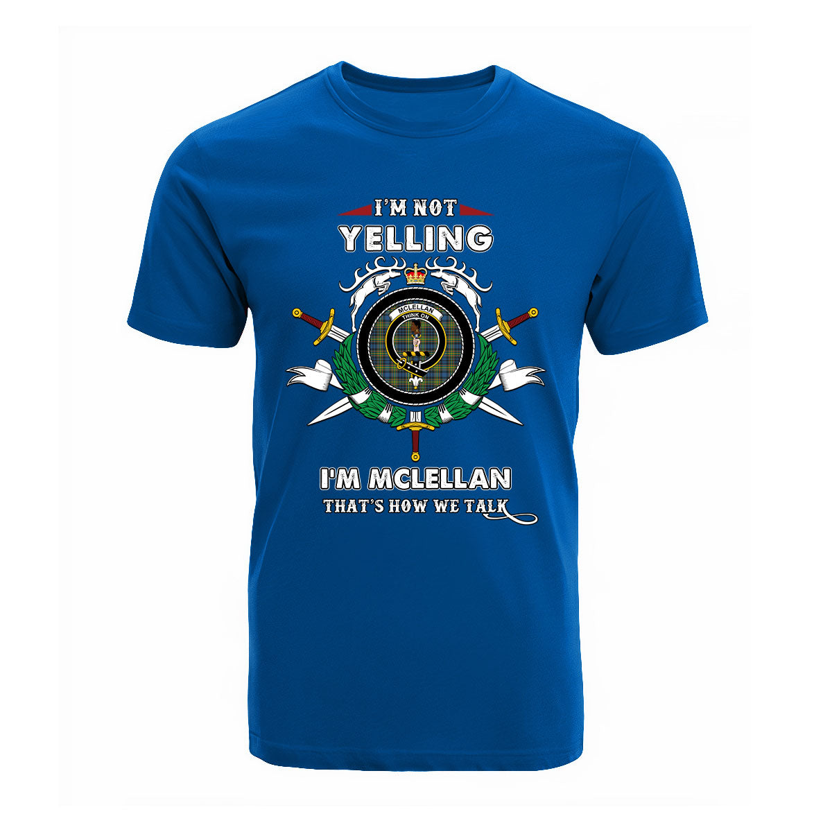 McLellan Tartan Crest T-shirt - I'm not yelling style