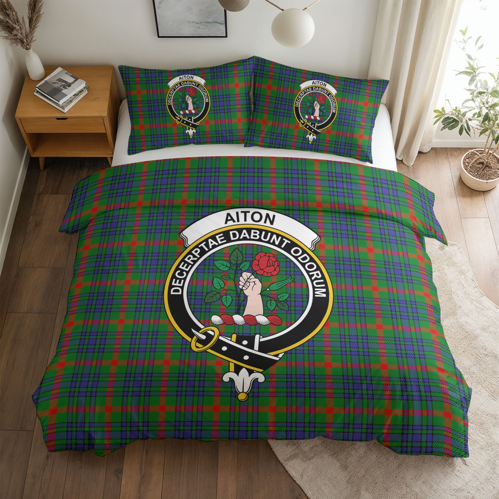 Aiton Tartan Crest Bedding Set
