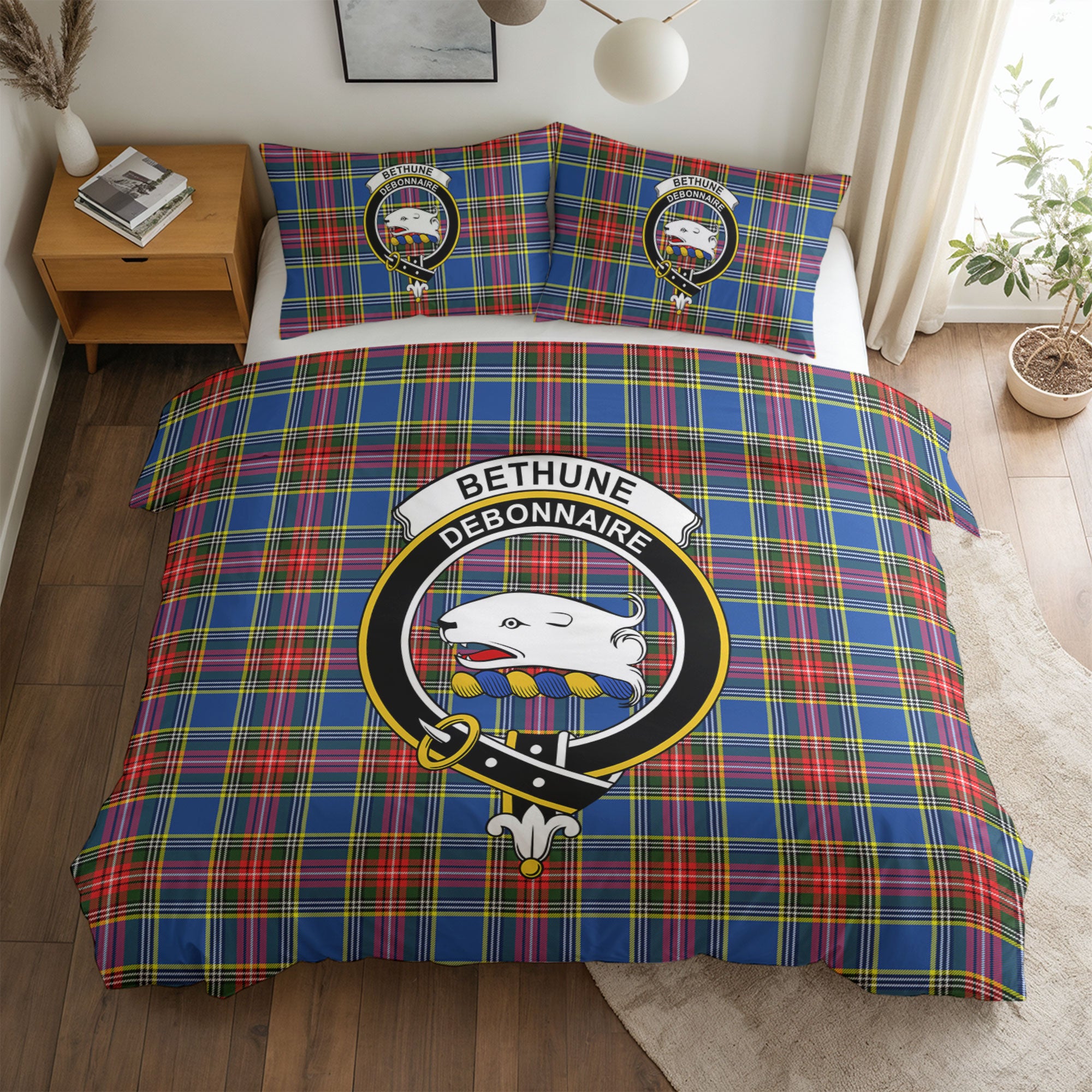 Bethune Modern Tartan Crest Bedding Set