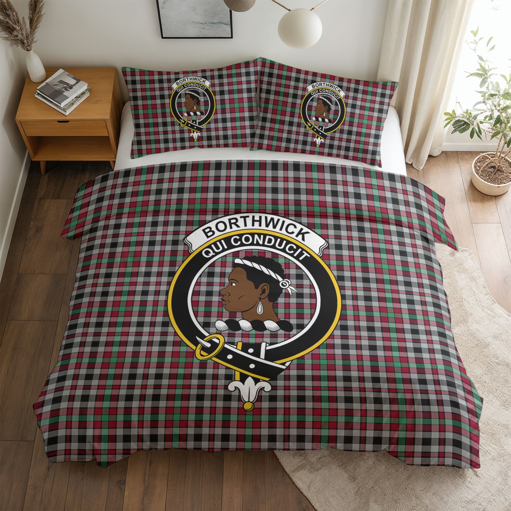 Borthwick Ancient Tartan Crest Bedding Set