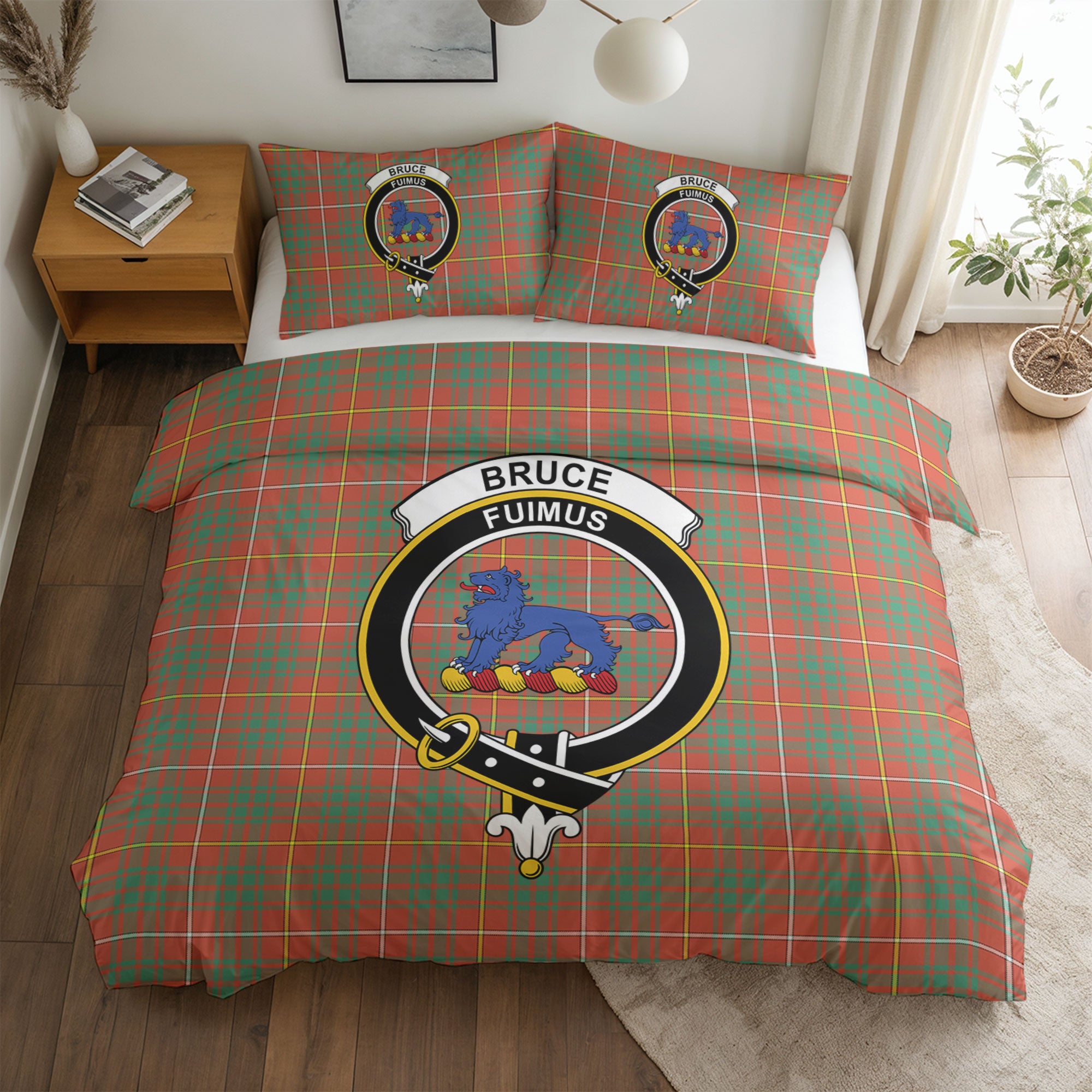 Bruce Ancient Tartan Crest Bedding Set