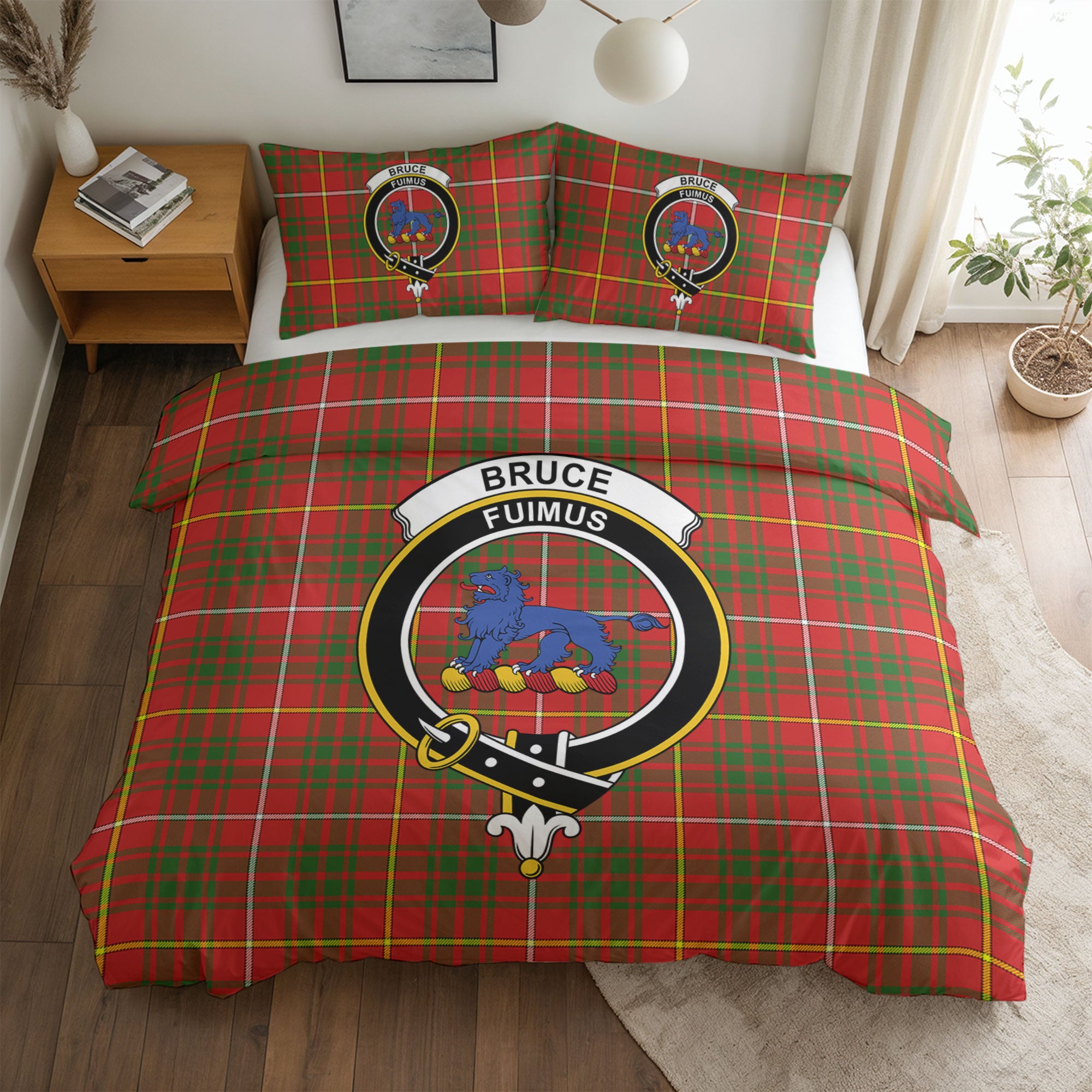 Bruce Modern Tartan Crest Bedding Set