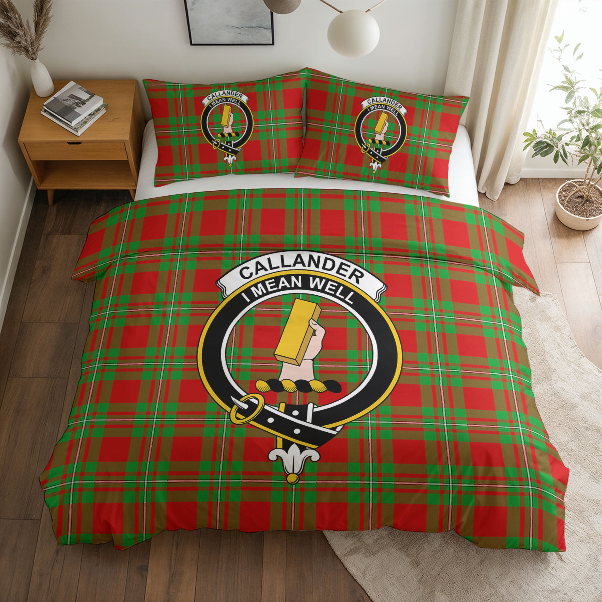Callander Tartan Crest Bedding Set