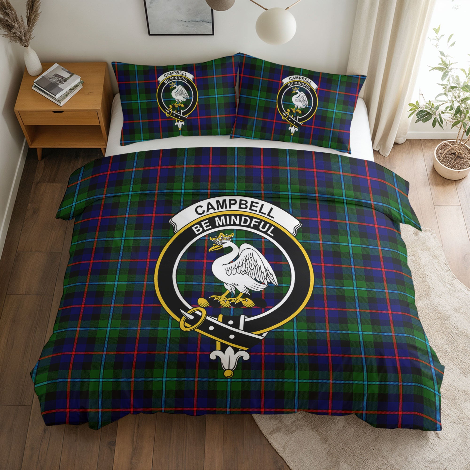 Campbell of Cawdor Modern Tartan Crest Bedding Set