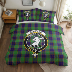 Colville Tartan Crest Bedding Set