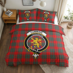 Cumming Modern Tartan Crest Bedding Set