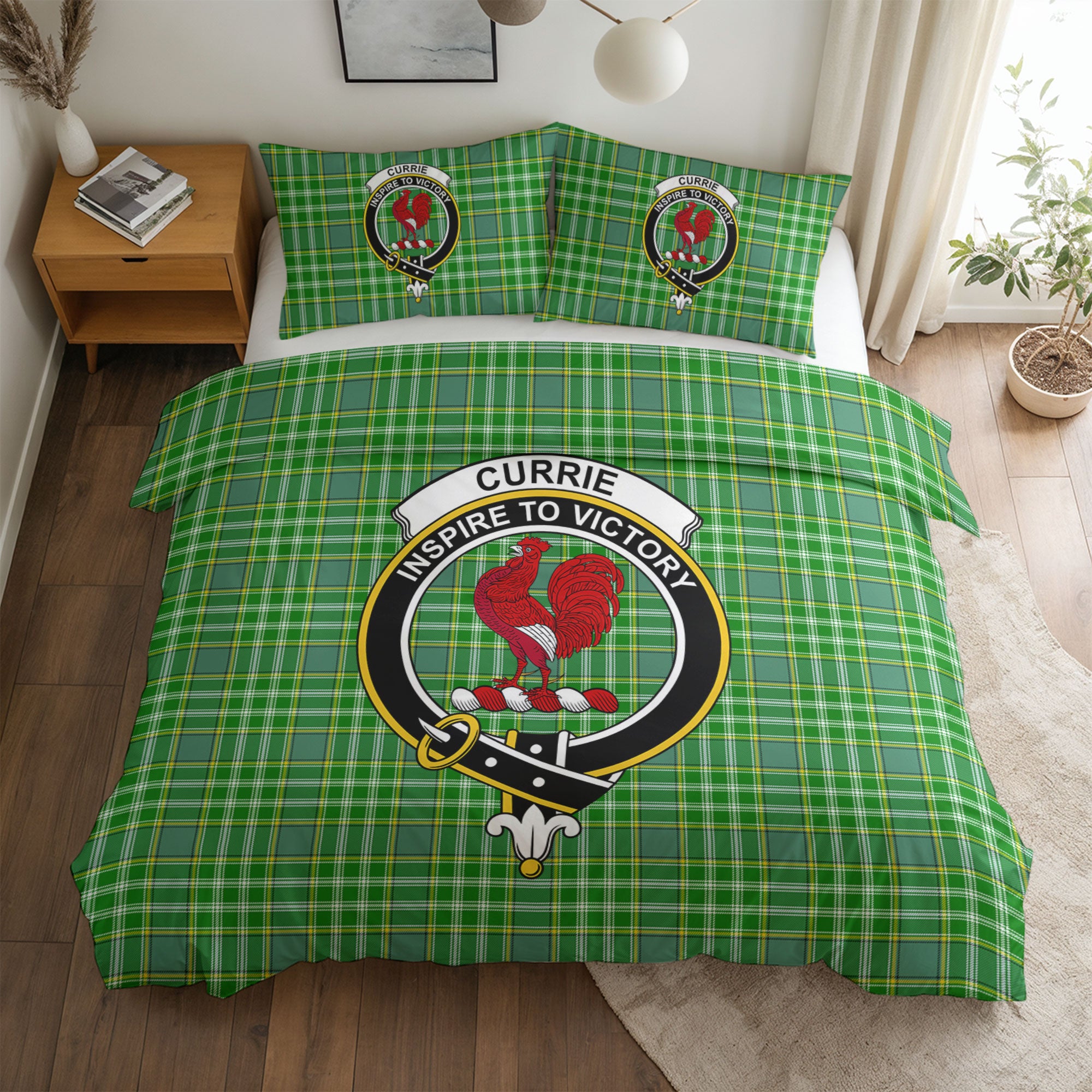 Currie Tartan Crest Bedding Set