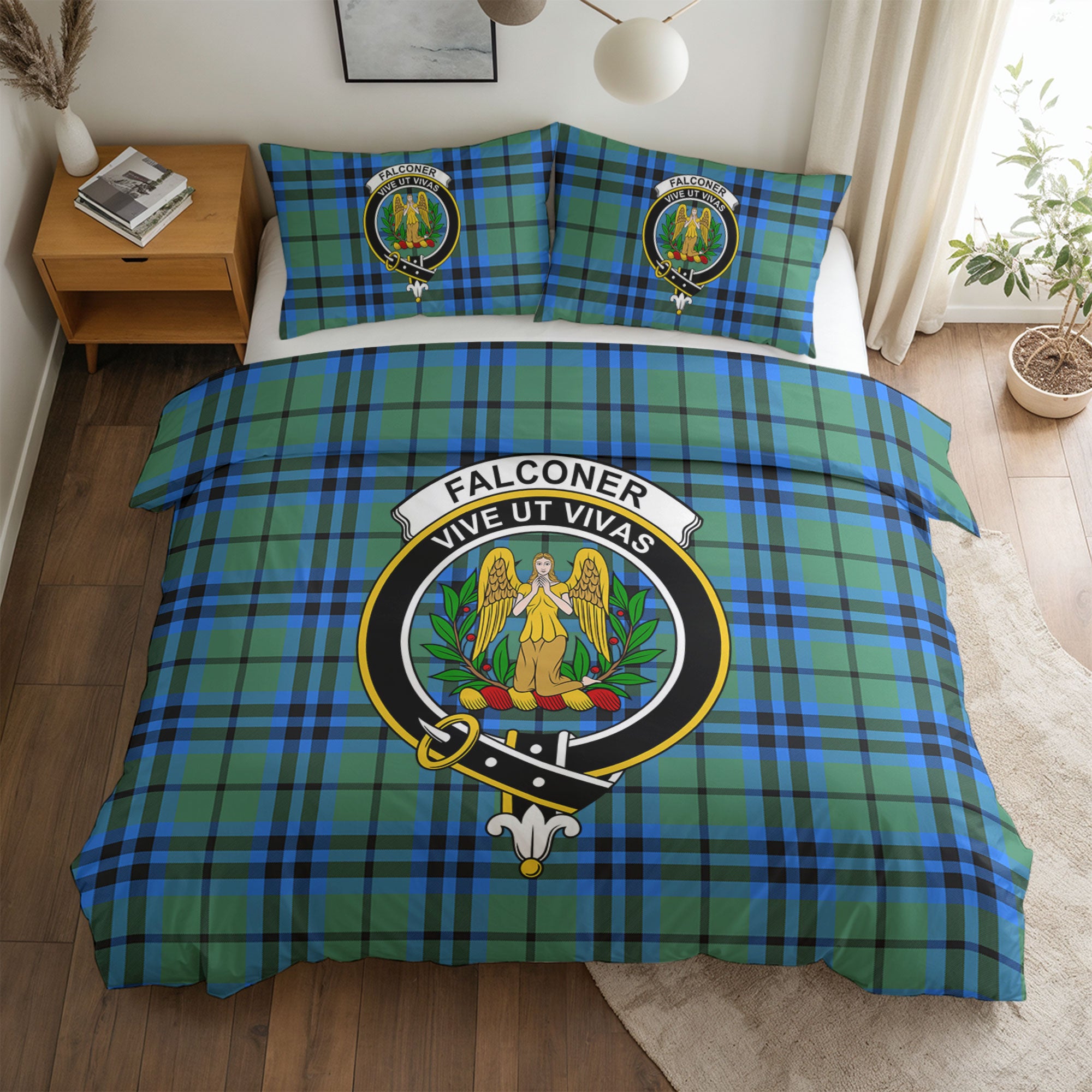 Falconer Tartan Crest Bedding Set