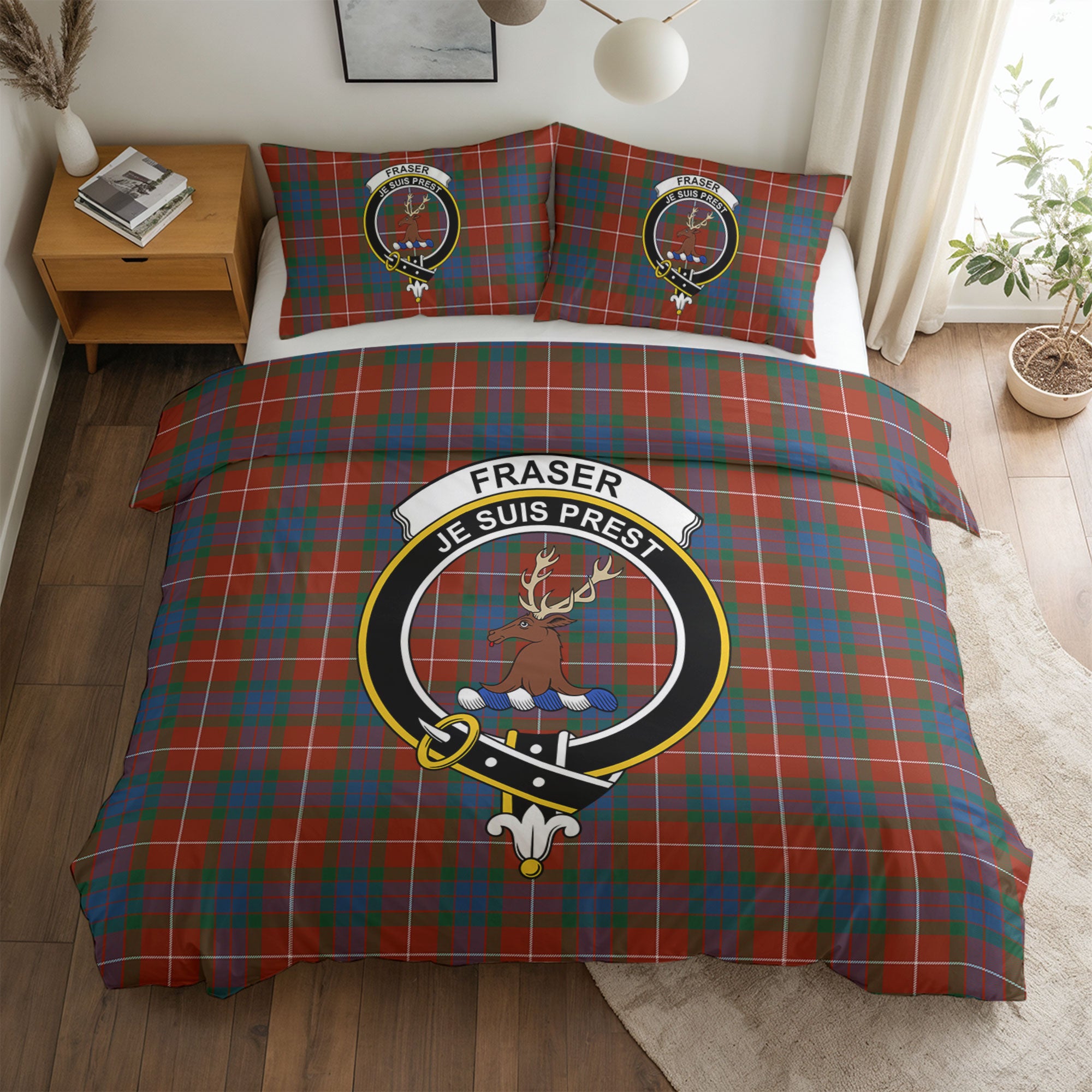 Fraser (of Lovat) Ancient Tartan Crest Bedding Set