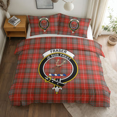 Fraser (of Lovat) Weathered Tartan Crest Bedding Set