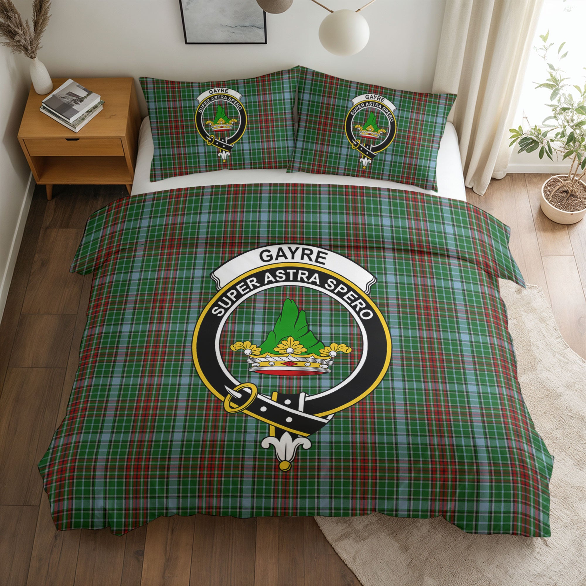 Gayre Tartan Crest Bedding Set