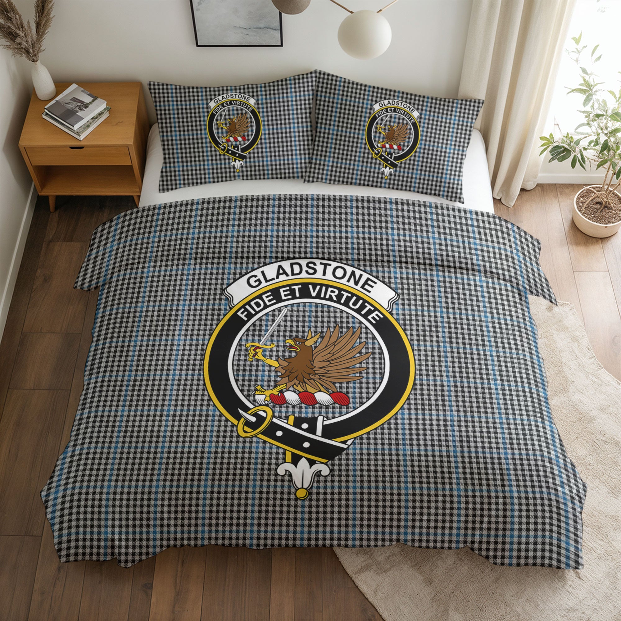 Gladstone Tartan Crest Bedding Set