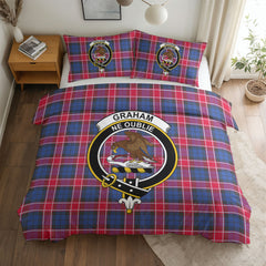 Graham of Menteith Red Tartan Crest Bedding Set