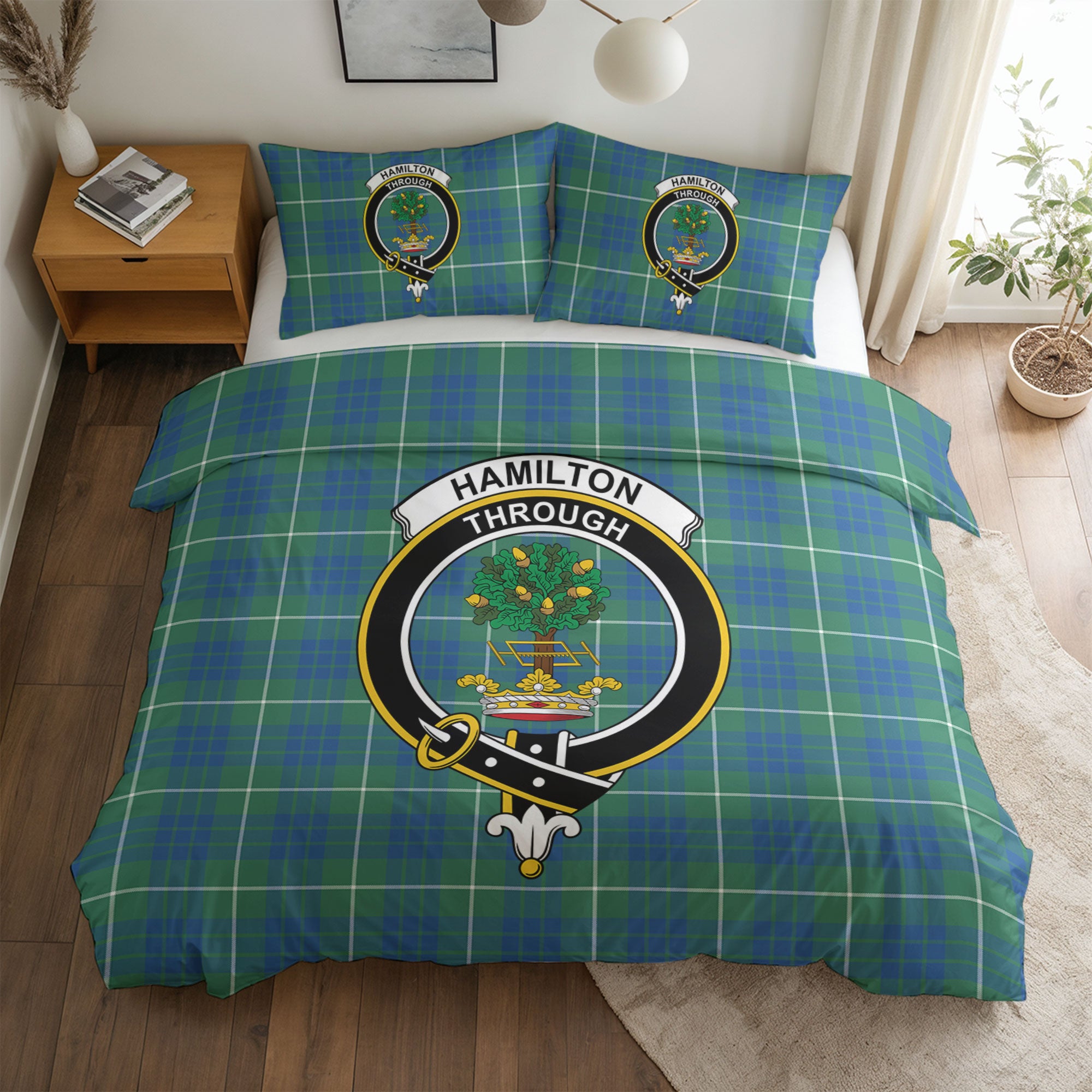 Hamilton Hunting Ancient Tartan Crest Bedding Set