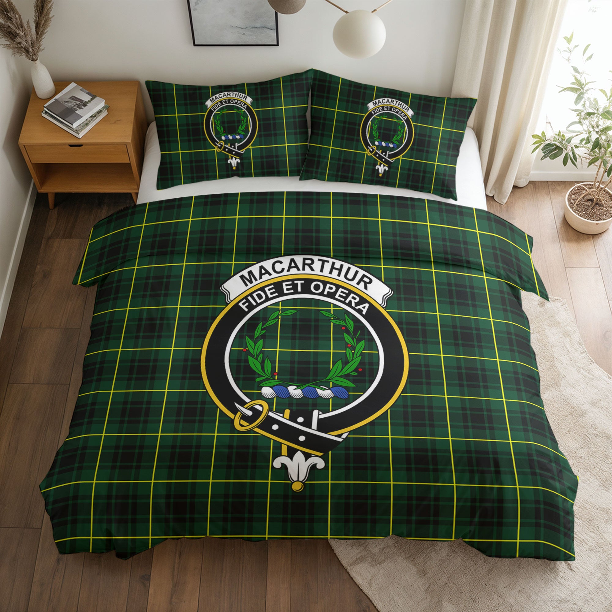MacArthur Modern Tartan Crest Bedding Set
