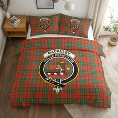 MacAuley Ancient Tartan Crest Bedding Set
