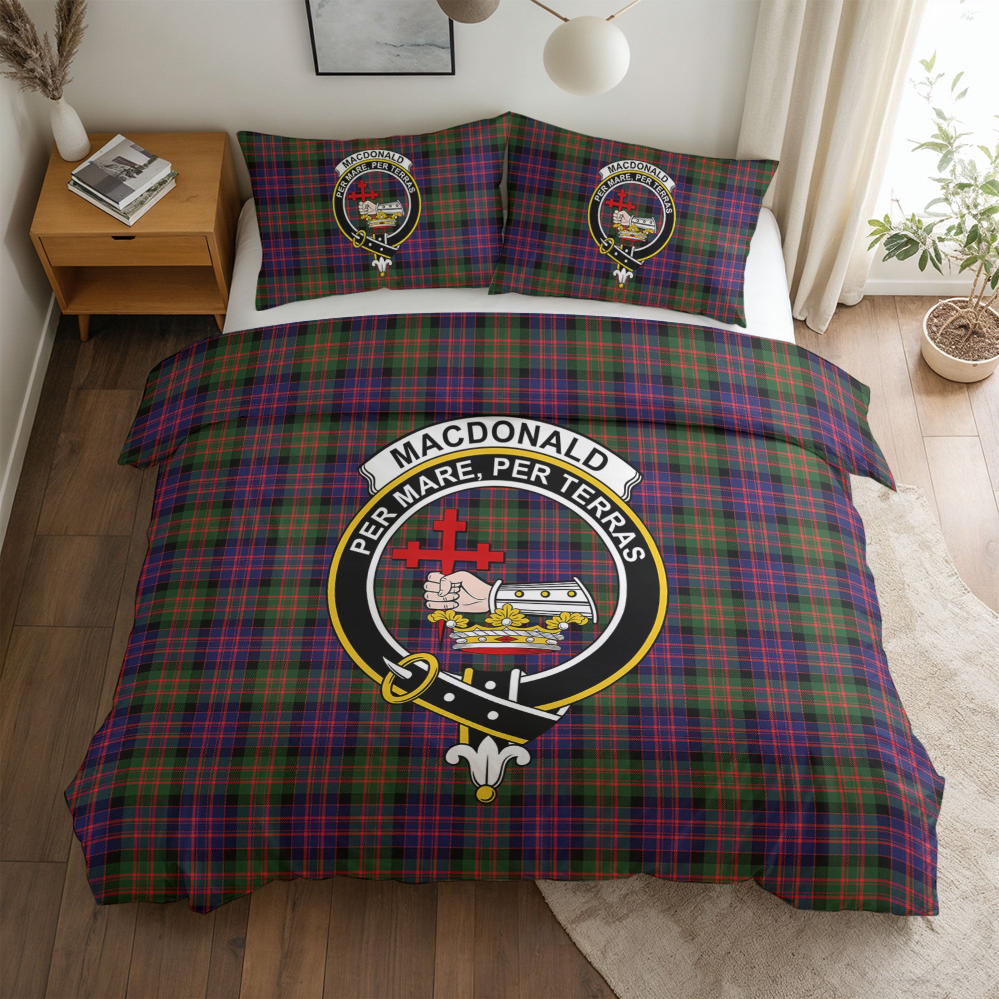 MacDonald Modern Tartan Crest Bedding Set