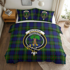 MacEwan Modern Tartan Crest Bedding Set