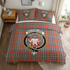 MacFarlane Ancient Tartan Crest Bedding Set