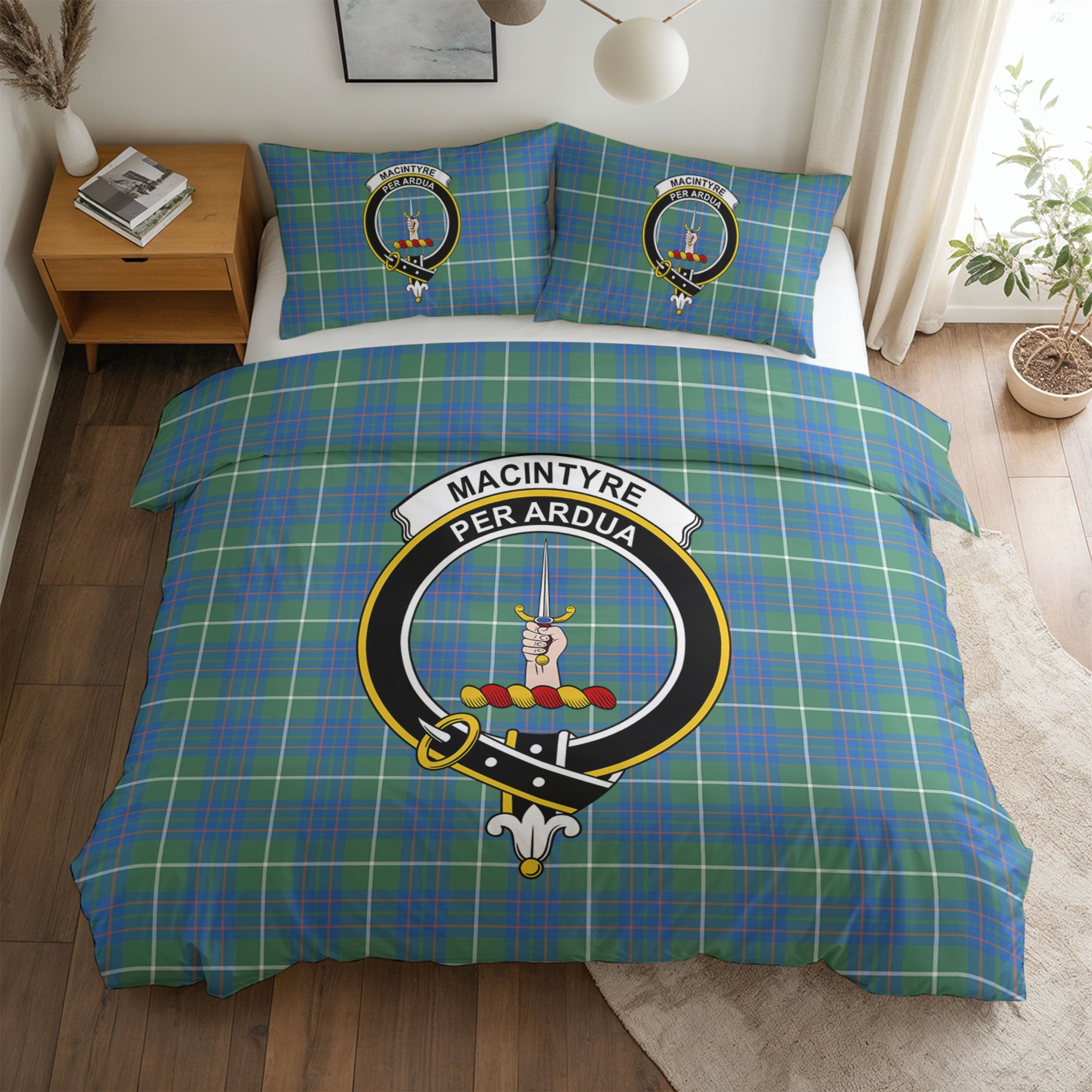 MacIntyre Hunting Ancient Tartan Crest Bedding Set