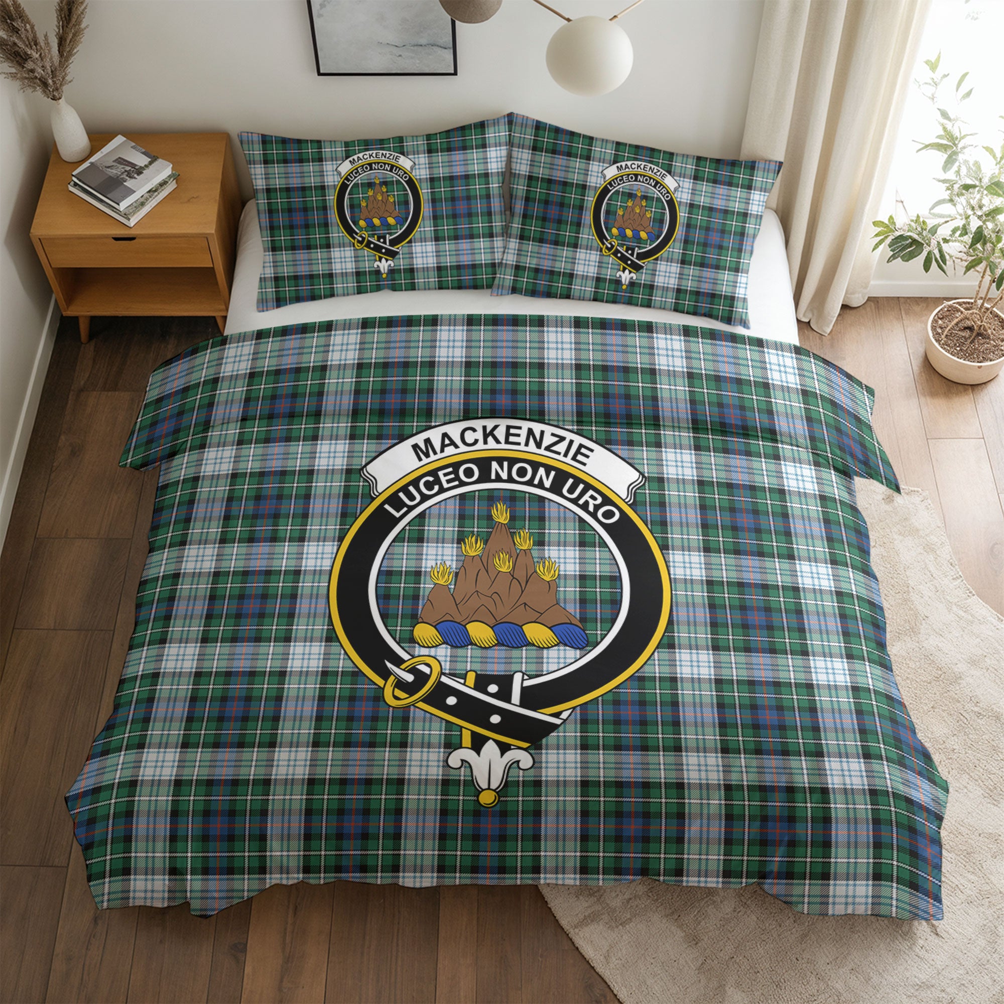 MacKenzie Dress Ancient Tartan Crest Bedding Set