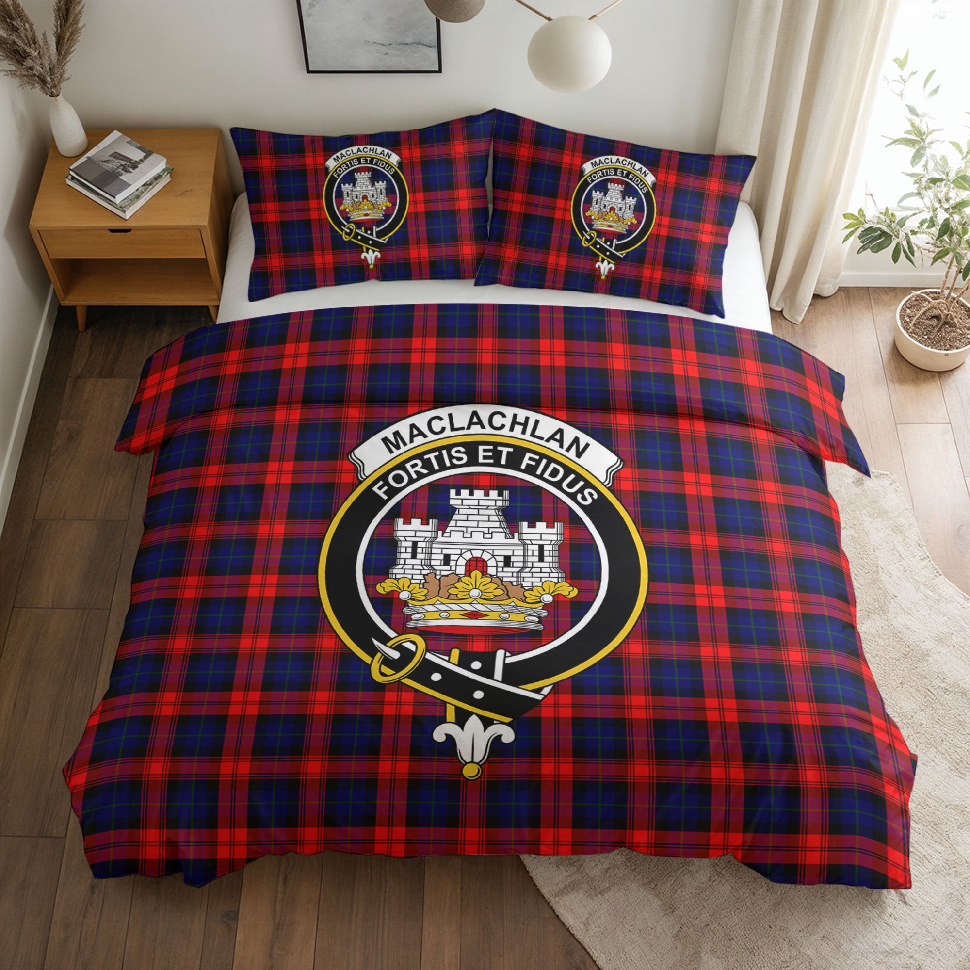 MacLachlan Modern Tartan Crest Bedding Set