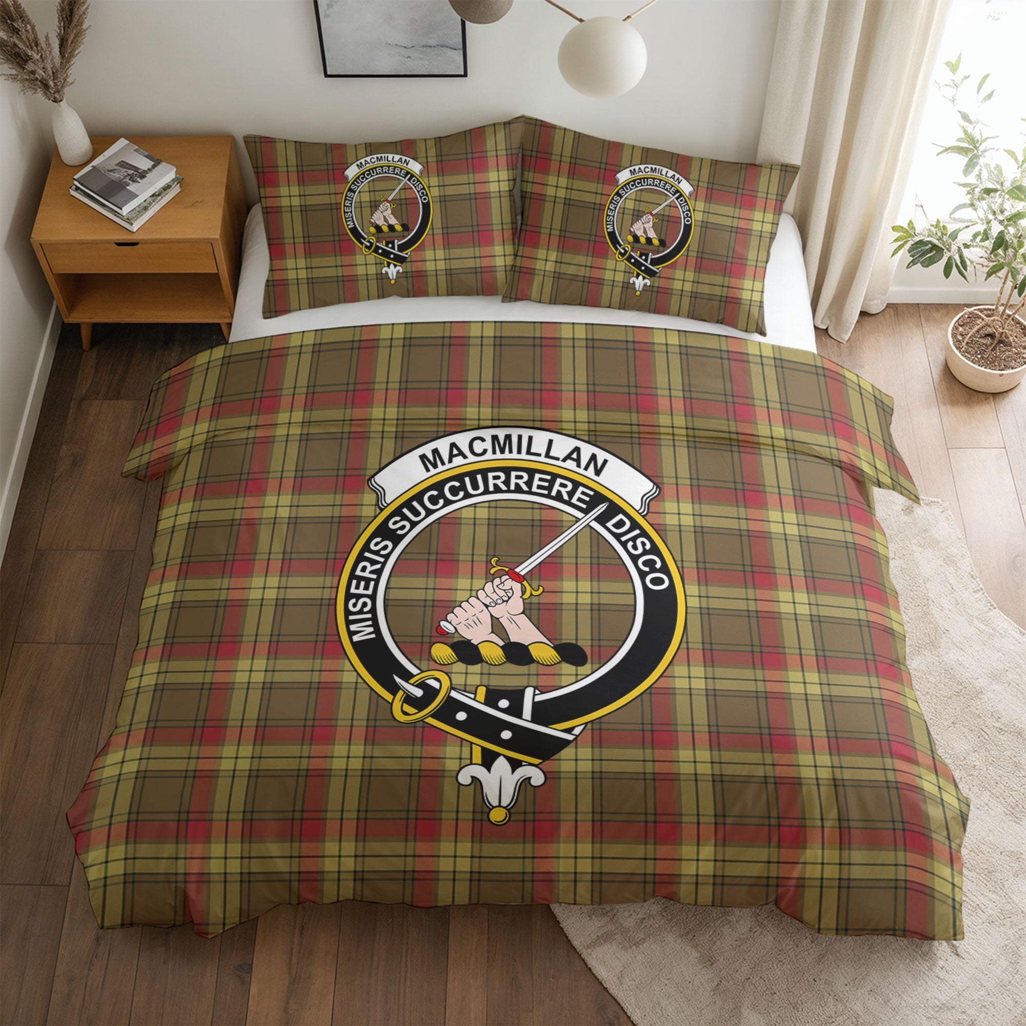 MacMillan Old Weathered Tartan Crest Bedding Set